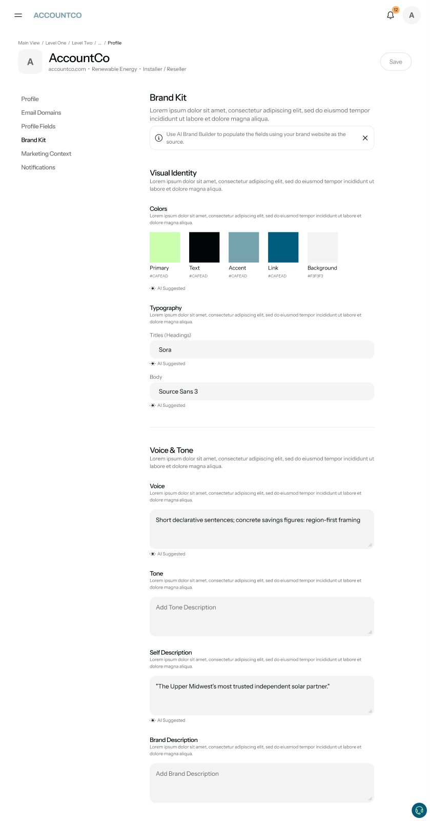 Account Brand Kit