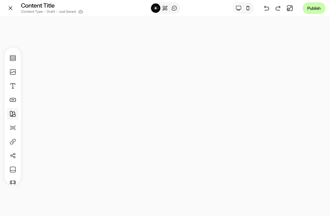 Content editor template